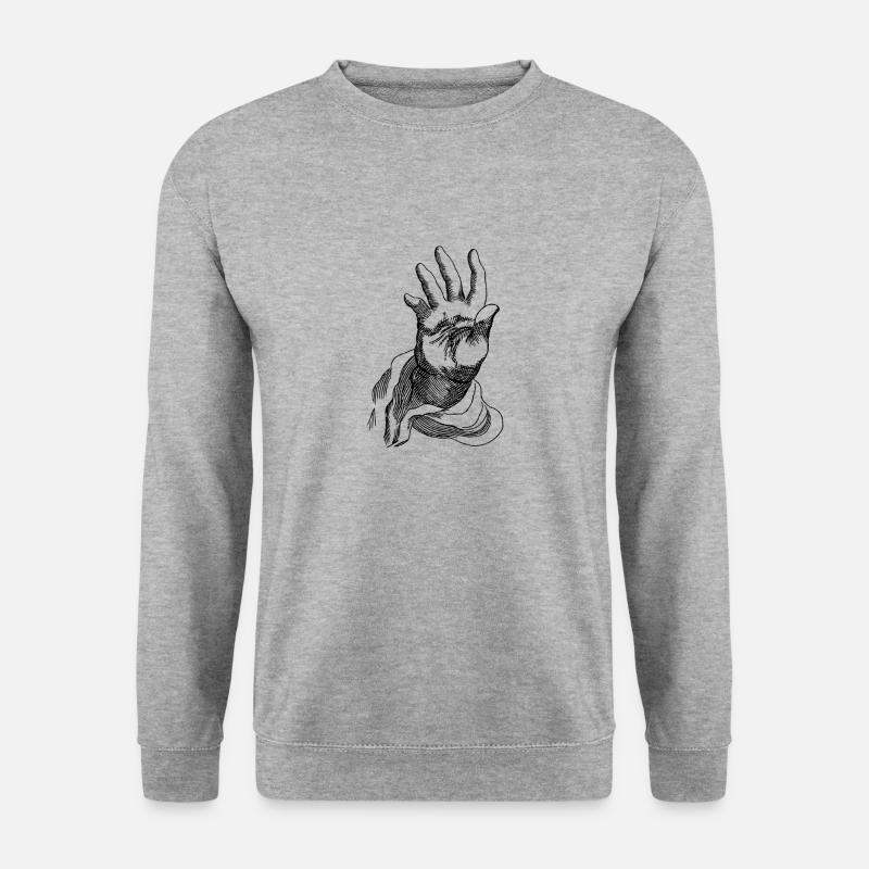 hand - Unisex Sweatshirt - salt & pepper