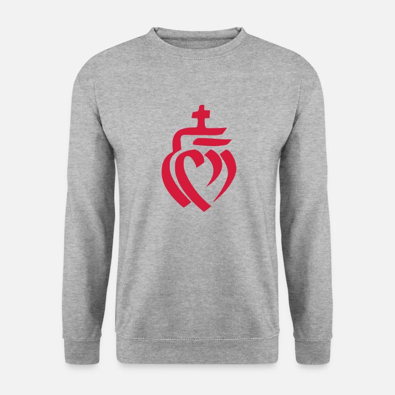 Herz Vendée Vendée - Unisex Pullover - Weißgrau meliert