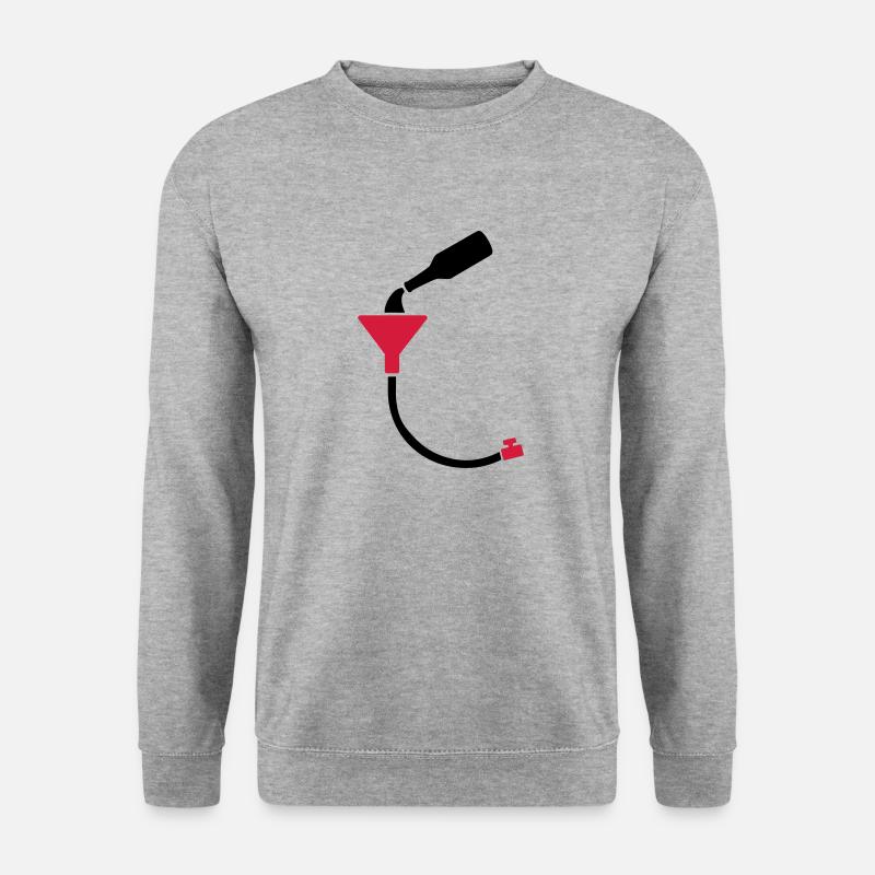 Bier Bong - Unisex Pullover - Weißgrau meliert