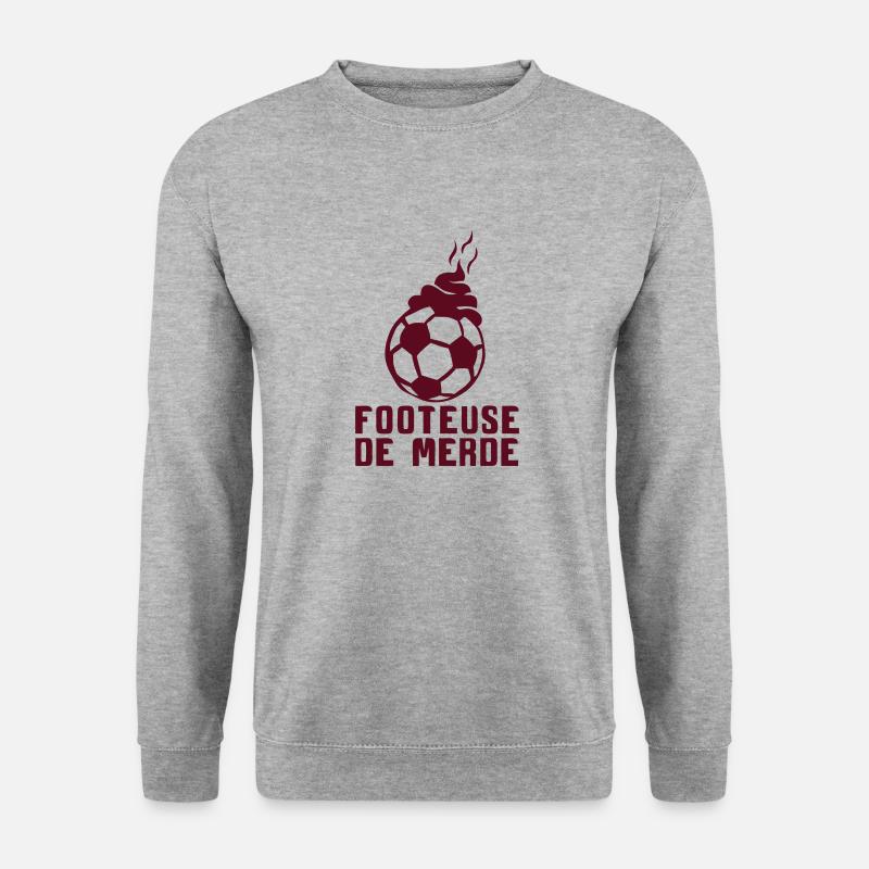 Fußballspieler Zitat - Unisex Pullover - Weißgrau meliert