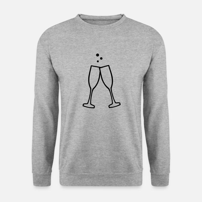Sekt - Unisex Pullover - Weißgrau meliert