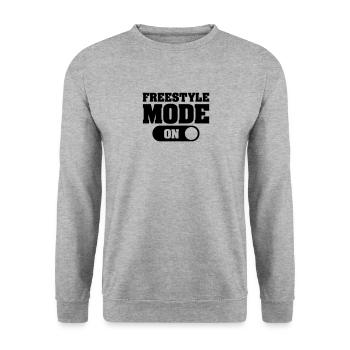 Freestyle Mode (On) - Sweat-shirt Unisexe - gris chiné - Devant - Alina (178cm) & Michal (187cm)
