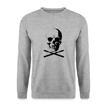 Chirurg - Unisex Pullover - Weißgrau meliert - Vorne - Alina (178cm) & Michal (187cm)