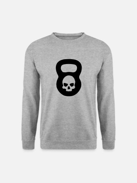 Kettlebell Ghost Black - Unisex Pullover - Weißgrau meliert