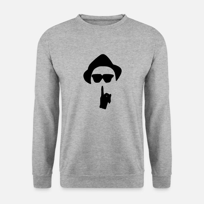 Blues - Unisex Pullover - Weißgrau meliert