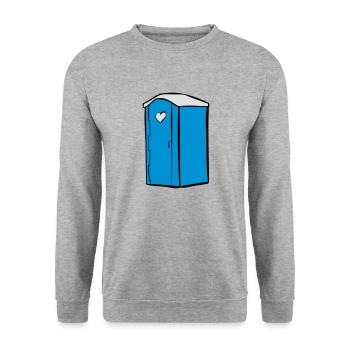 Toilette - Unisex Pullover - Weißgrau meliert - Vorne - Alina (178cm) & Michal (187cm)