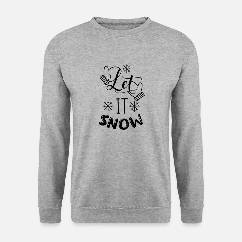 christmas - Unisex Pullover - Weißgrau meliert