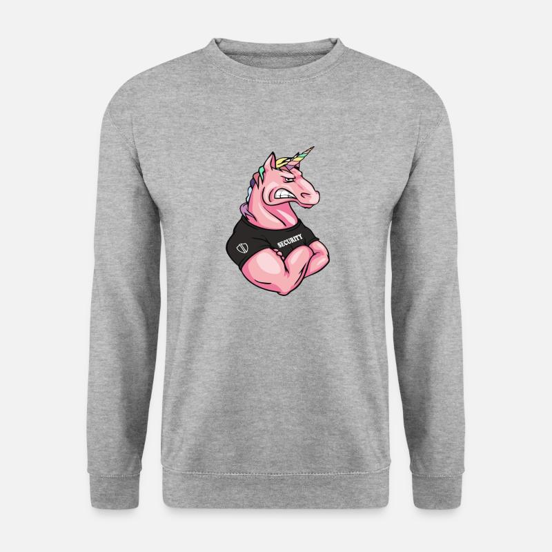 Unicorn Security - Unisex Pullover - Weißgrau meliert