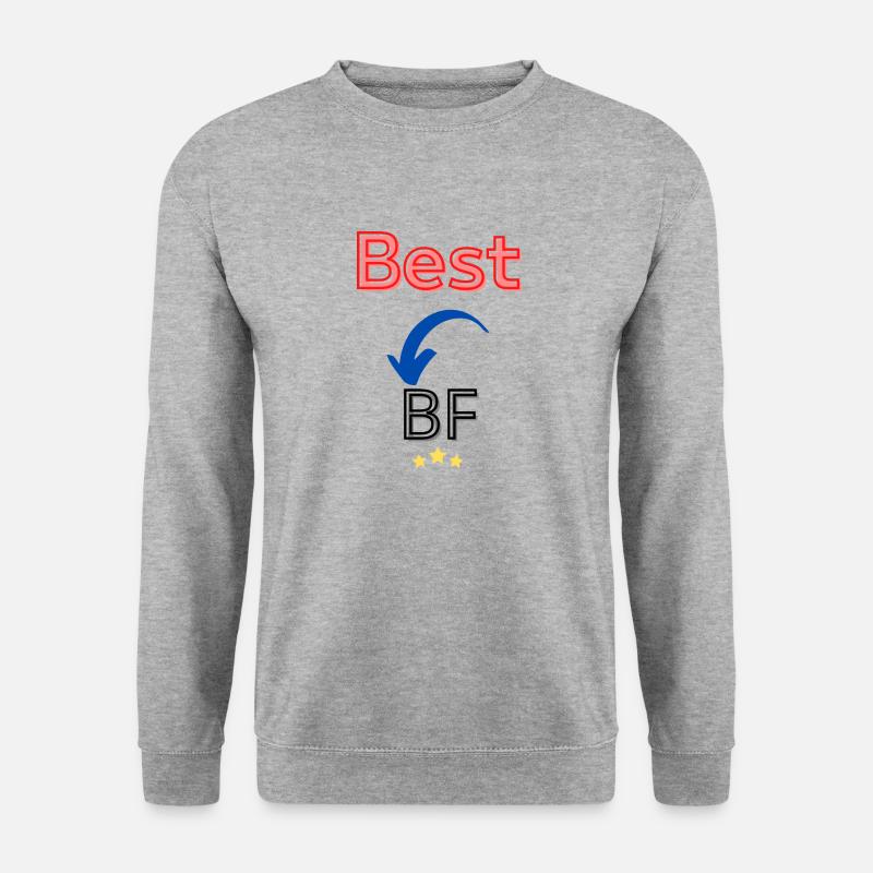 Bester Freund / Bester Freund - Unisex Pullover - Weißgrau meliert