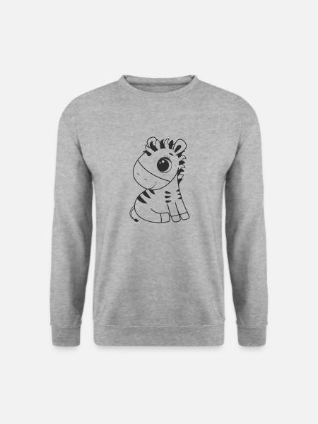 Süßes Pferd - Unisex Pullover - Weißgrau meliert