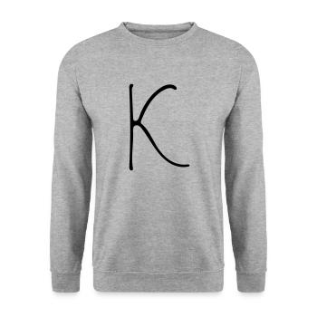 Das K - Unisex Pullover - Weißgrau meliert - Vorne - Alina (178cm) & Michal (187cm)