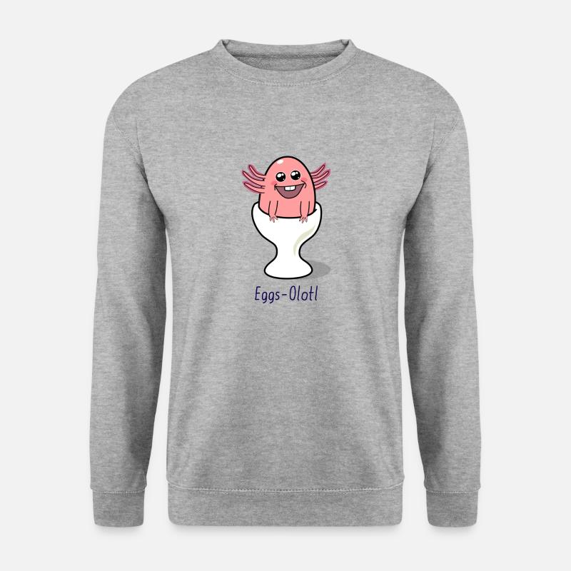 EGGs-Olotl (Axolotl) - Unisex Pullover - Weißgrau meliert