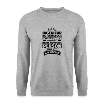 Ingenieur Biotechnologie Geschenke - Unisex Pullover - Weißgrau meliert - Vorne - Alina (178cm) & Michal (187cm)