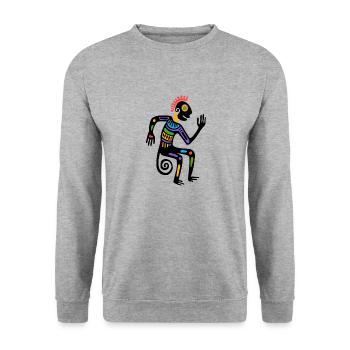 Culture des Aztèques et des Mayas - Sweat-shirt Unisexe - gris chiné - Devant - Alina (178cm) & Michal (187cm)