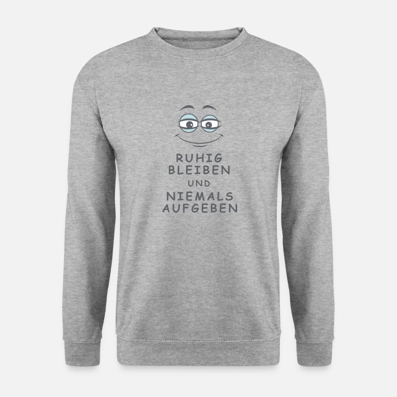 Niemals aufgeben - Unisex Pullover - Weißgrau meliert