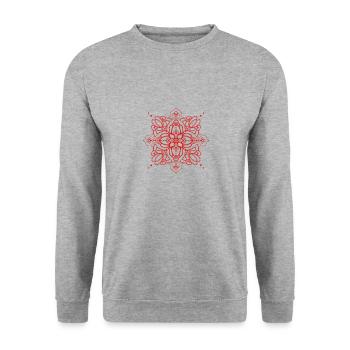 Mandala style - red - Unisex Sweatshirt - salt & pepper - Front - Alina (178cm) & Michal (187cm)