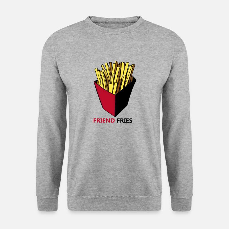 French Fries - Unisex Pullover - Weißgrau meliert