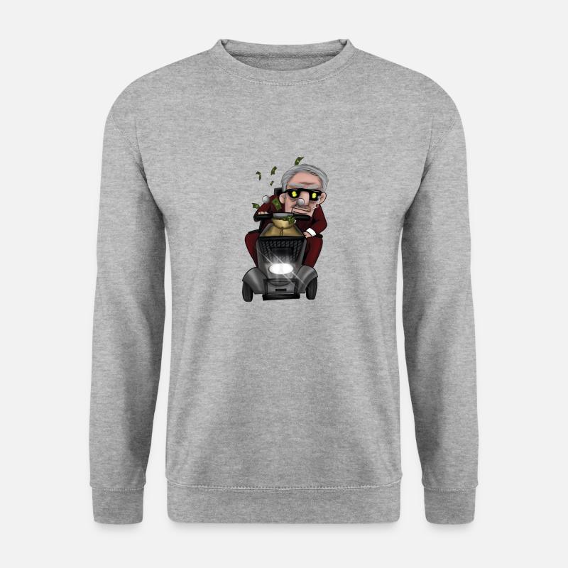 Verrückter alter Mann - Unisex Pullover - Weißgrau meliert