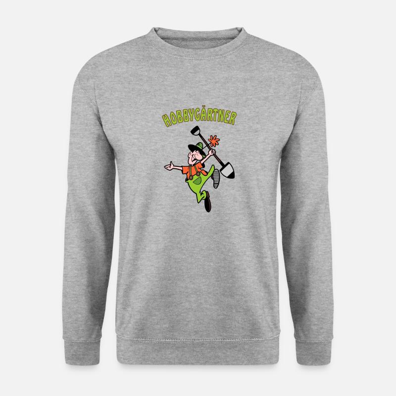 Hobbygärtner - Unisex Pullover - Weißgrau meliert