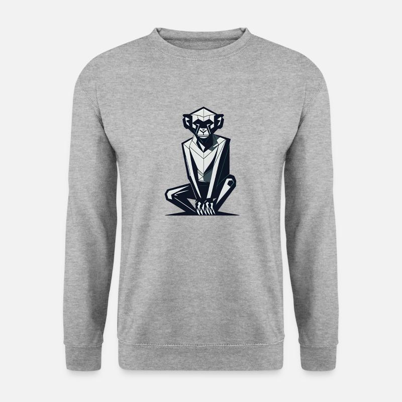 Geometric Monkey - Unisex Sweatshirt - salt & pepper