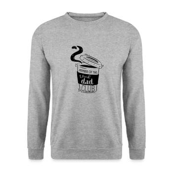 Tired Dad Club - Unisex Pullover - Weißgrau meliert - Vorne - Alina (178cm) & Michal (187cm)