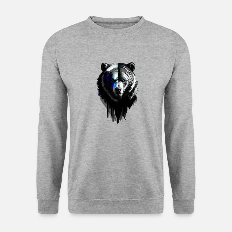 Grizzly #1 - Unisex Pullover - Weißgrau meliert