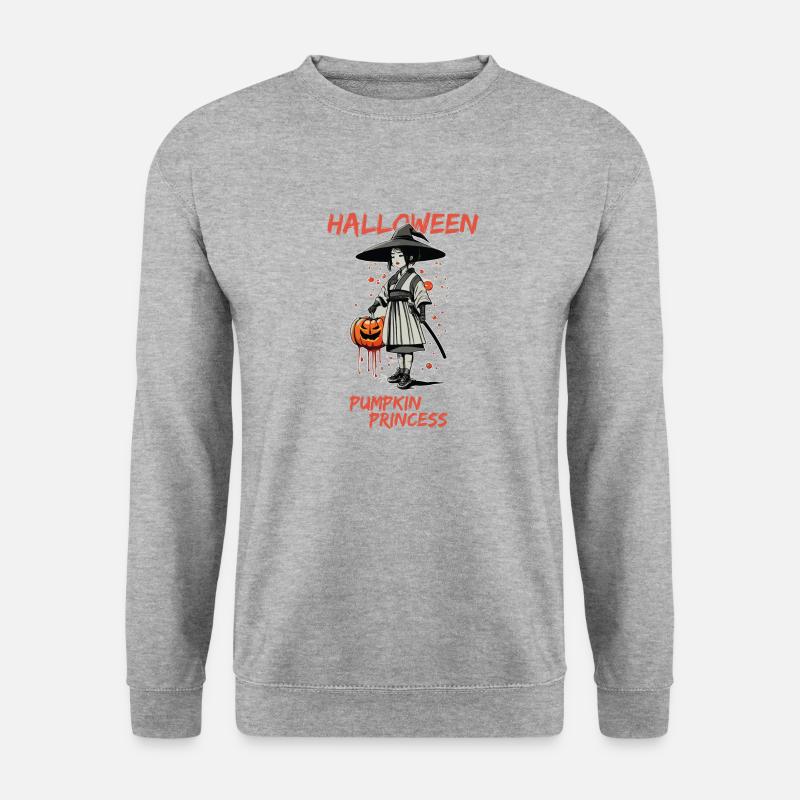 Kürbis-Prinzessin - Unisex Pullover - Weißgrau meliert