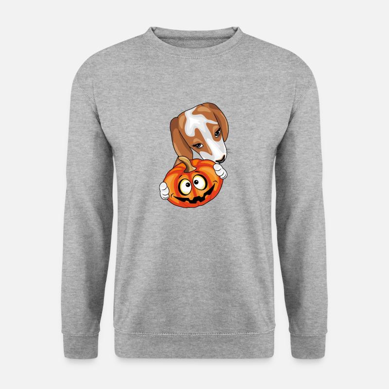 Beagle with pumpkin - Unisex Sweatshirt - salt & pepper