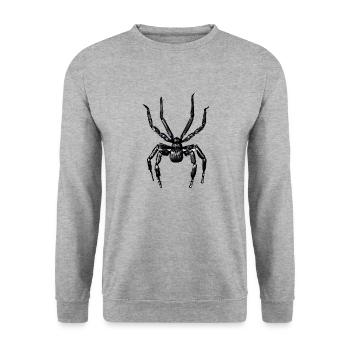 Spinne - Unisex Pullover - Weißgrau meliert - Vorne - Alina (178cm) & Michal (187cm)
