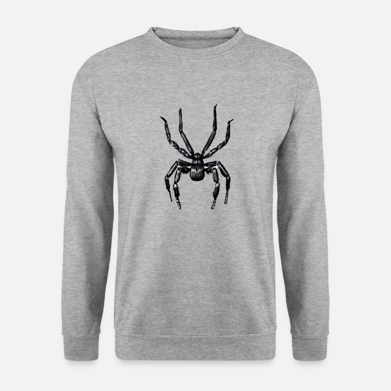 Spinne - Unisex Pullover - Weißgrau meliert