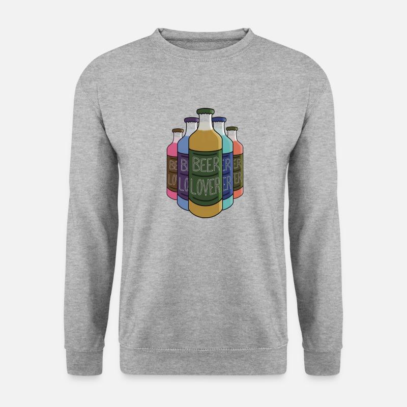 Bierliebhaber - Unisex Pullover - Weißgrau meliert