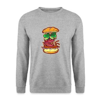 Vietnam Viet Banh Mi Brot Vietnamese I Geschenk - Unisex Pullover - Weißgrau meliert - Vorne - Alina (178cm) & Michal (187cm)
