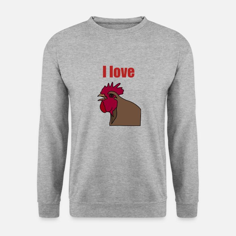 I love… - Unisex Pullover - Weißgrau meliert