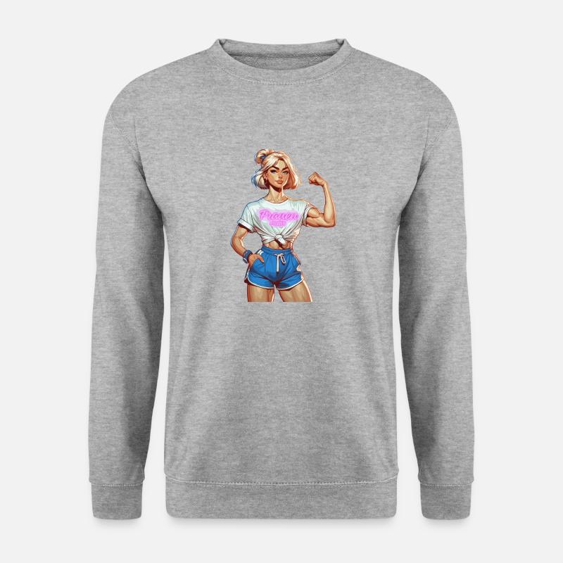 Frauen Power - Unisex Pullover - Weißgrau meliert