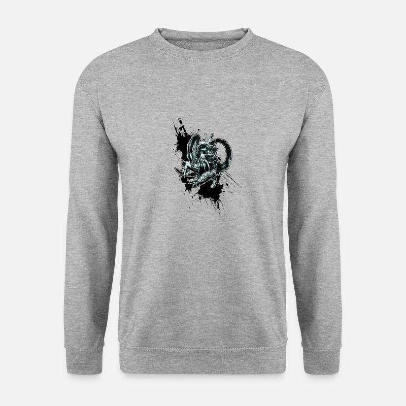 My GraffitiAlien - Unisex Pullover - Weißgrau meliert