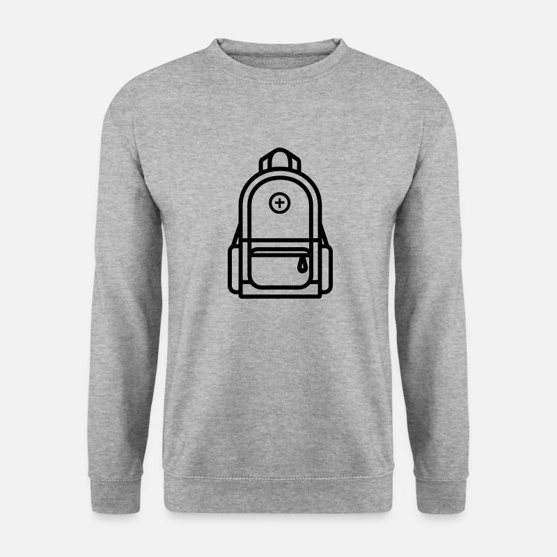 Rucksack - Unisex Pullover - Weißgrau meliert