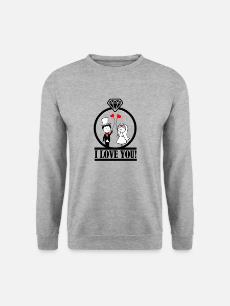 love you 1 - Unisex Sweatshirt - salt & pepper