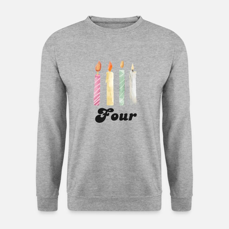 4th Anniversary Candle - Unisex Sweatshirt - salt & pepper