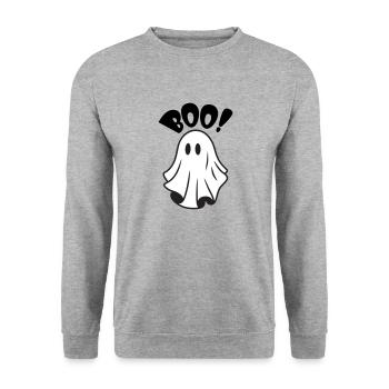 Adorable Ghost Halloween | BOO for Horror Night - Unisex Sweatshirt - salt & pepper - Front - Alina (178cm) & Michal (187cm)
