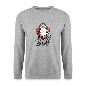 Canard Équipe Mariée Enterrement de vie de garçon Mariée Princesse Reine Couronne - Sweat-shirt Unisexe - gris chiné - Devant - Alina (178cm) & Michal (187cm)