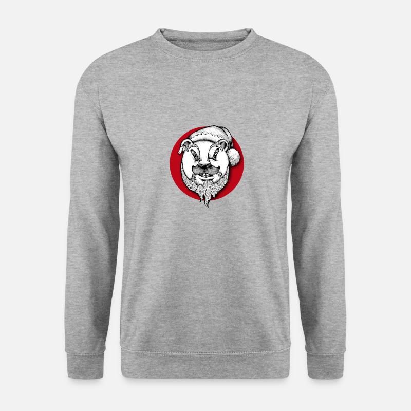 Happy Christmas Design - Unisex Pullover - Weißgrau meliert