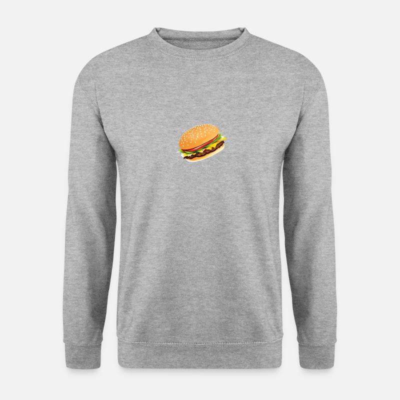 Cheeseburger - Unisex Pullover - Weißgrau meliert