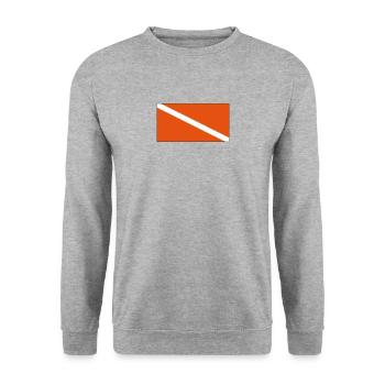 Drapeau de plongée AI - Sweat-shirt Unisexe - gris chiné - Devant - Alina (178cm) & Michal (187cm)