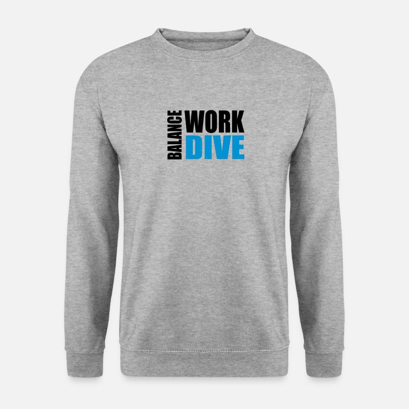 WORKDIVEBALANCE - Unisex Pullover - Weißgrau meliert