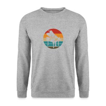 Klavier Musik - Unisex Pullover - Weißgrau meliert - Vorne - Alina (178cm) & Michal (187cm)