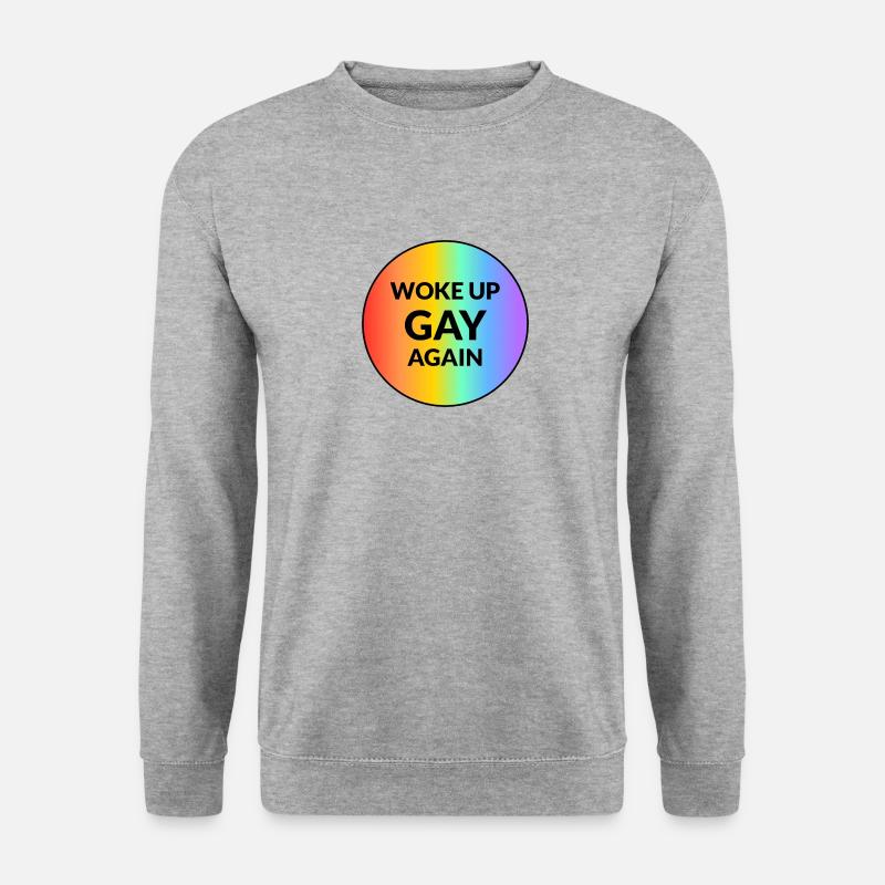 Wieder schwul aufgewacht - Unisex Pullover - Weißgrau meliert