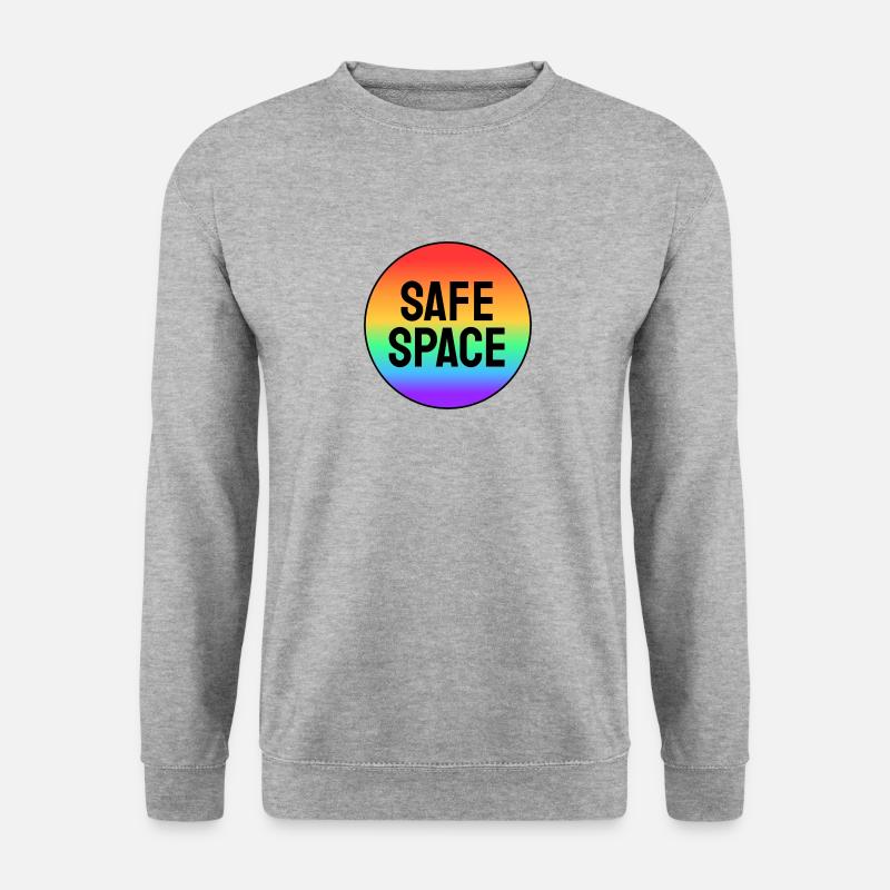 LGBT-sicherer Raum - Unisex Pullover - Weißgrau meliert