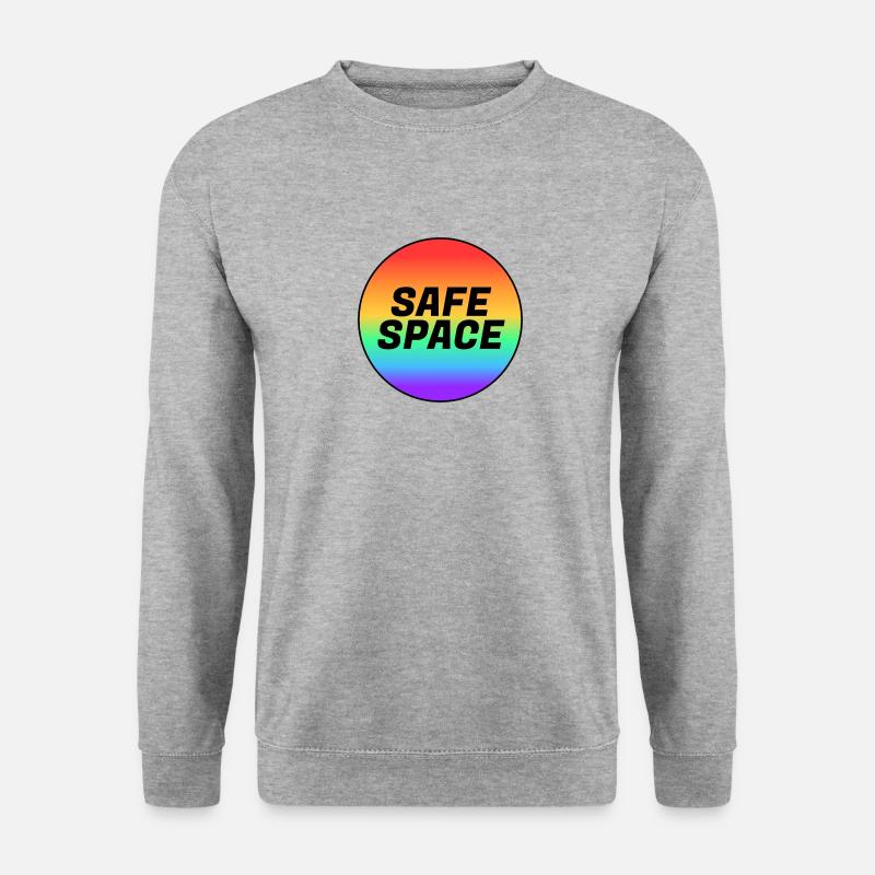 LGBTQ-sicherer Raum - Unisex Pullover - Weißgrau meliert