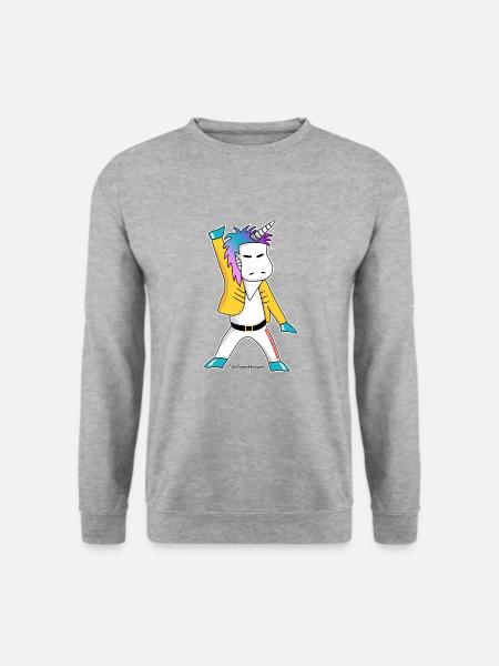Freddie - The Queer Unicorn - gay unicorn - Unisex Sweatshirt - salt & pepper