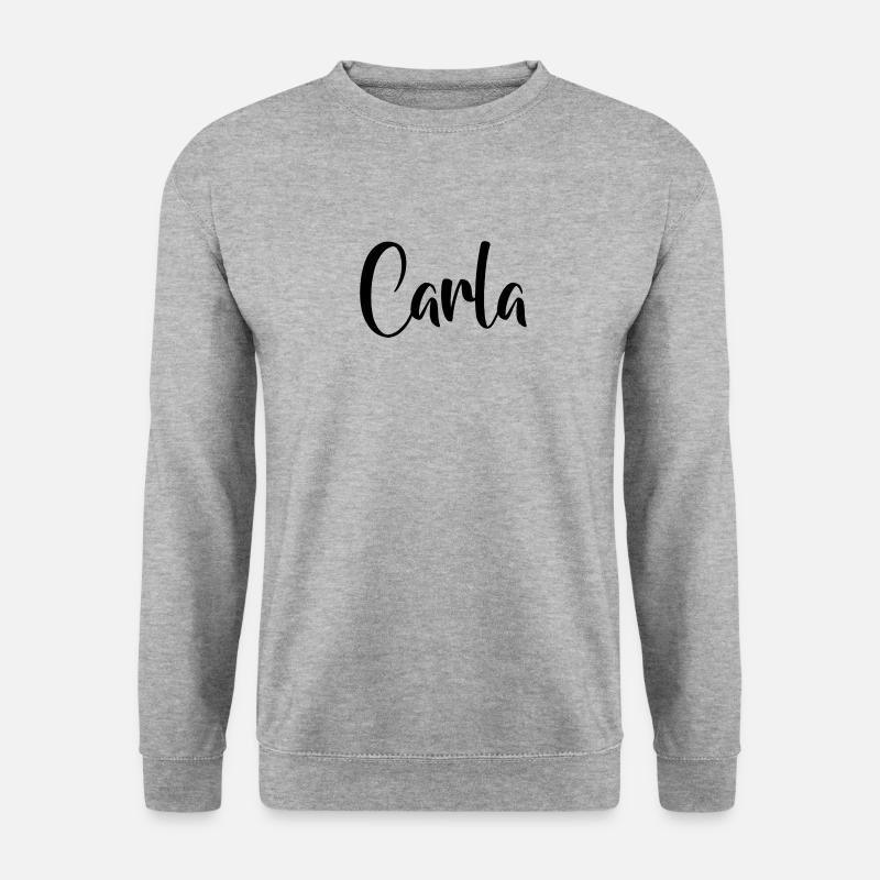 Vorname - Carla - Unisex Pullover - Weißgrau meliert